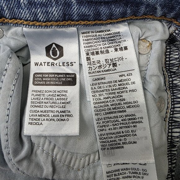 Levis Wedgie Tapered Jeans Womens 26x27 Blue Medium Wash Slim Stretch - Picture 12 of 14